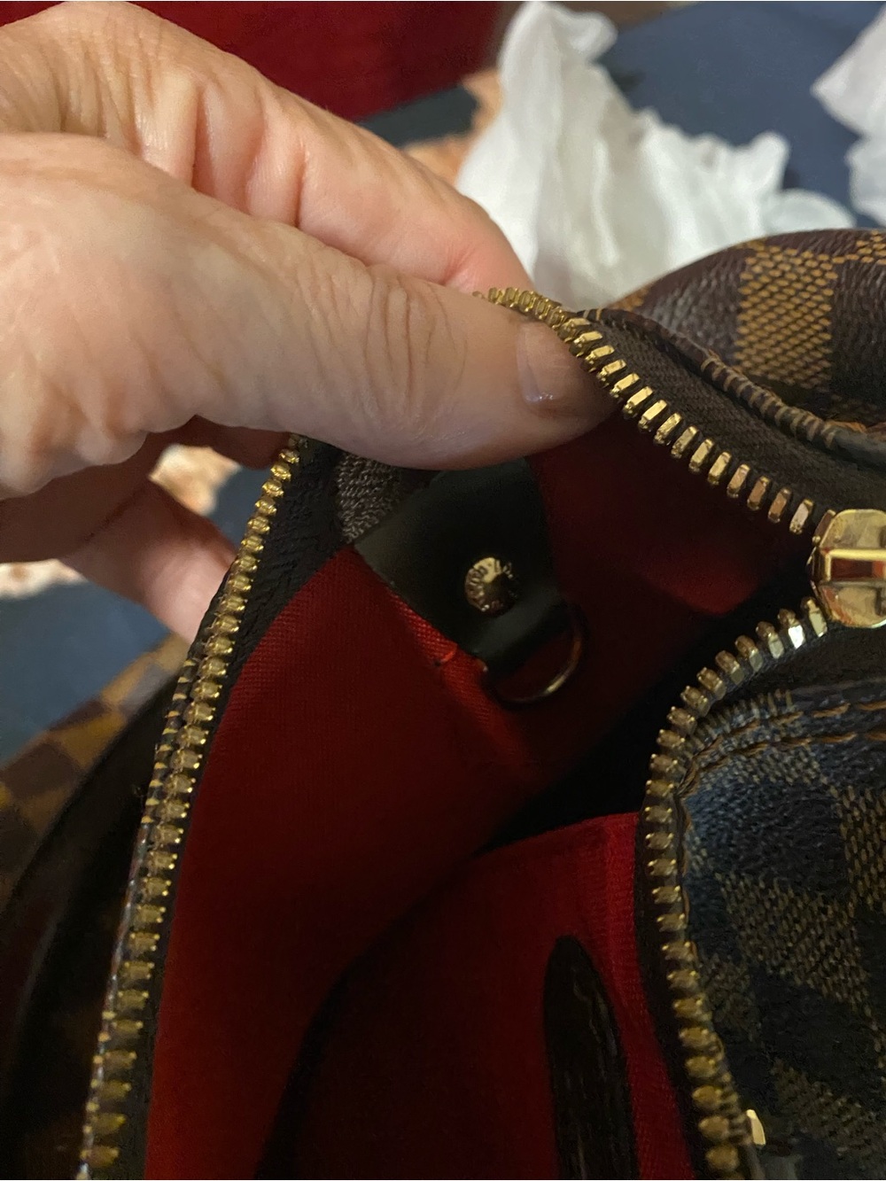 Brown Checkered Bag - Picture 6 of 10